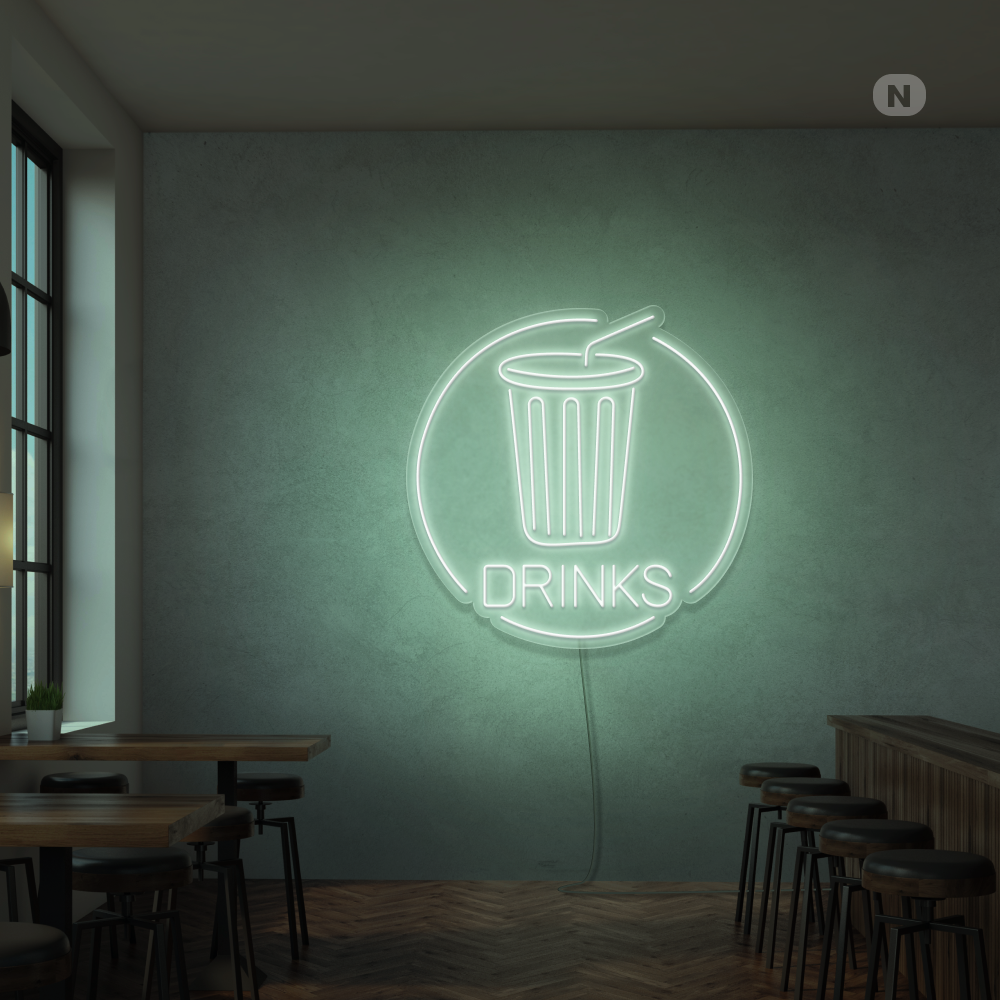 Neonskilt Drikkevarer