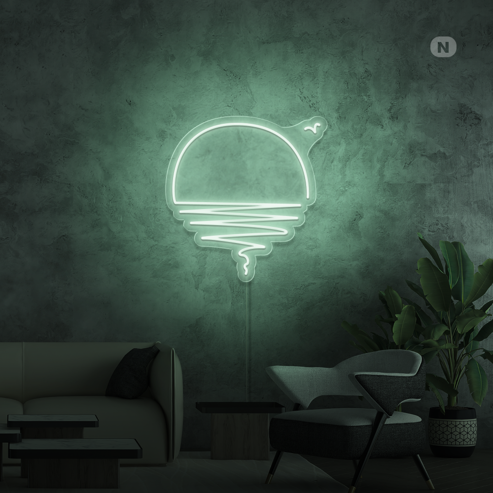 Neonskilt solnedgang