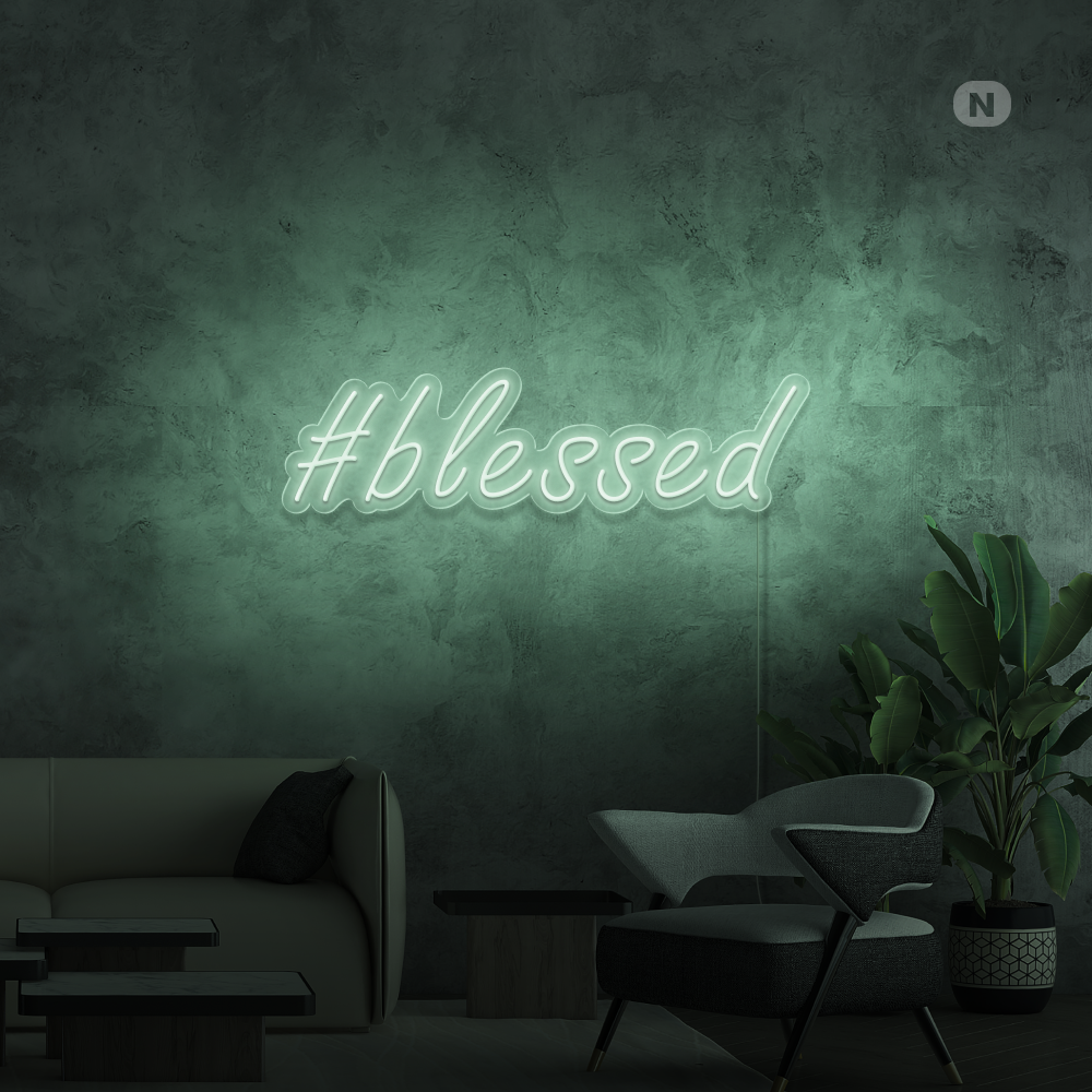 Neonskilt #Blessed