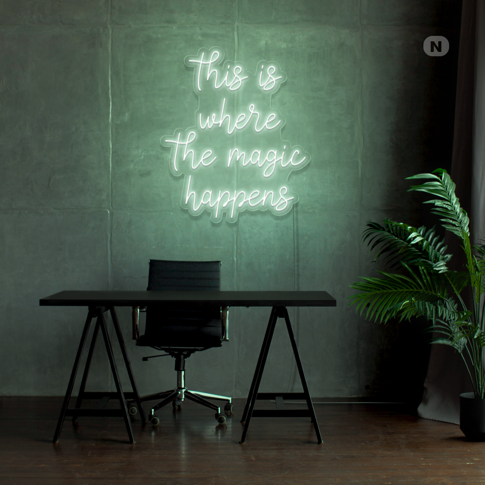 Neonskilt This is where the magic happens