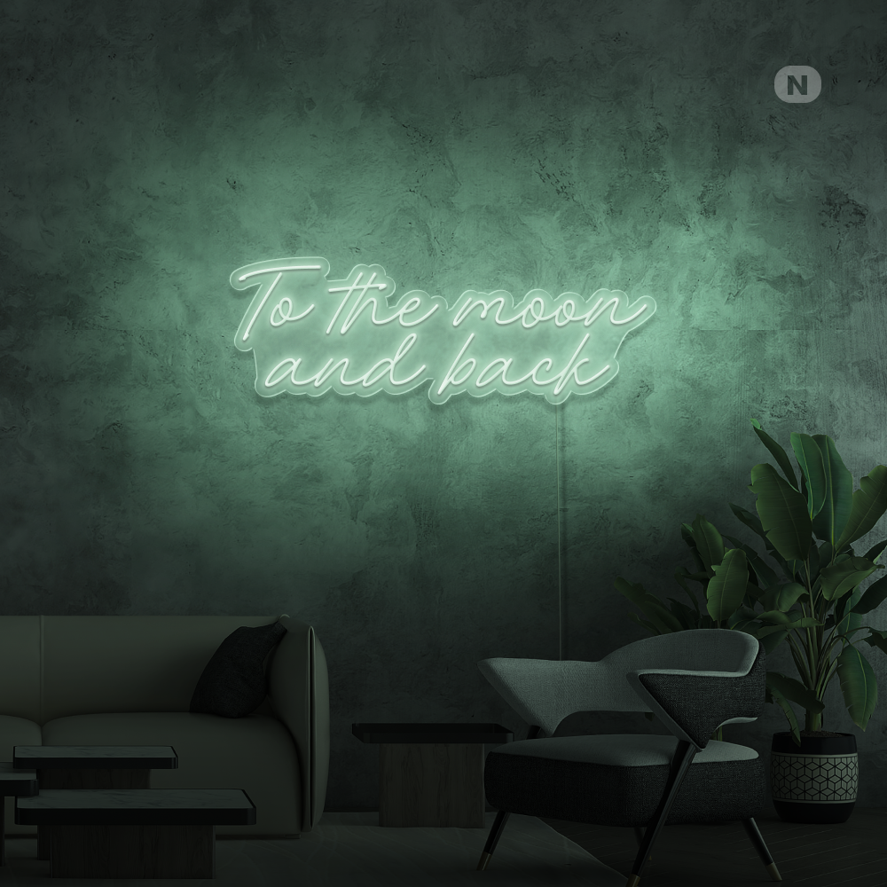 Neonskilt To The Moon and Back