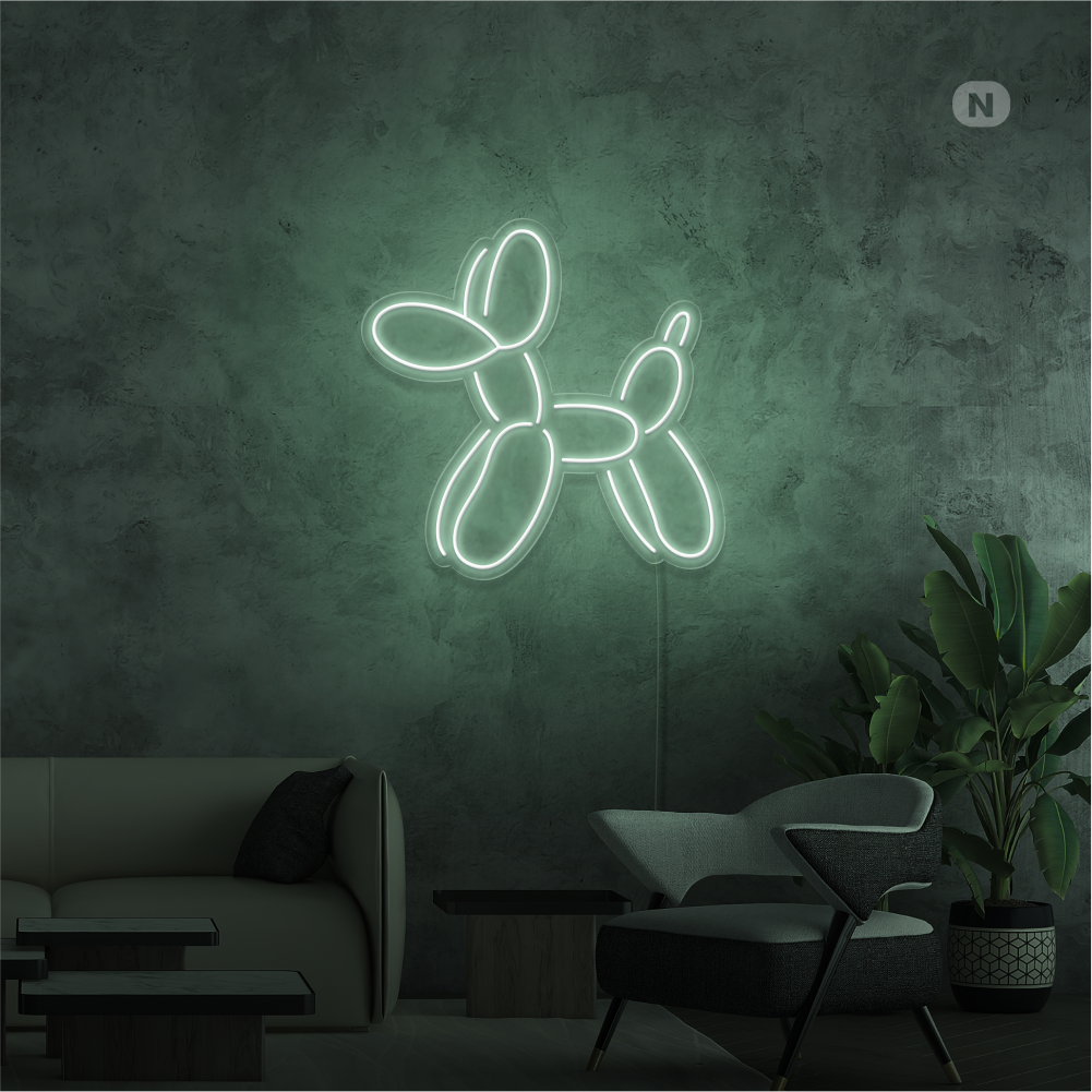 Neonskilt Ballonghund