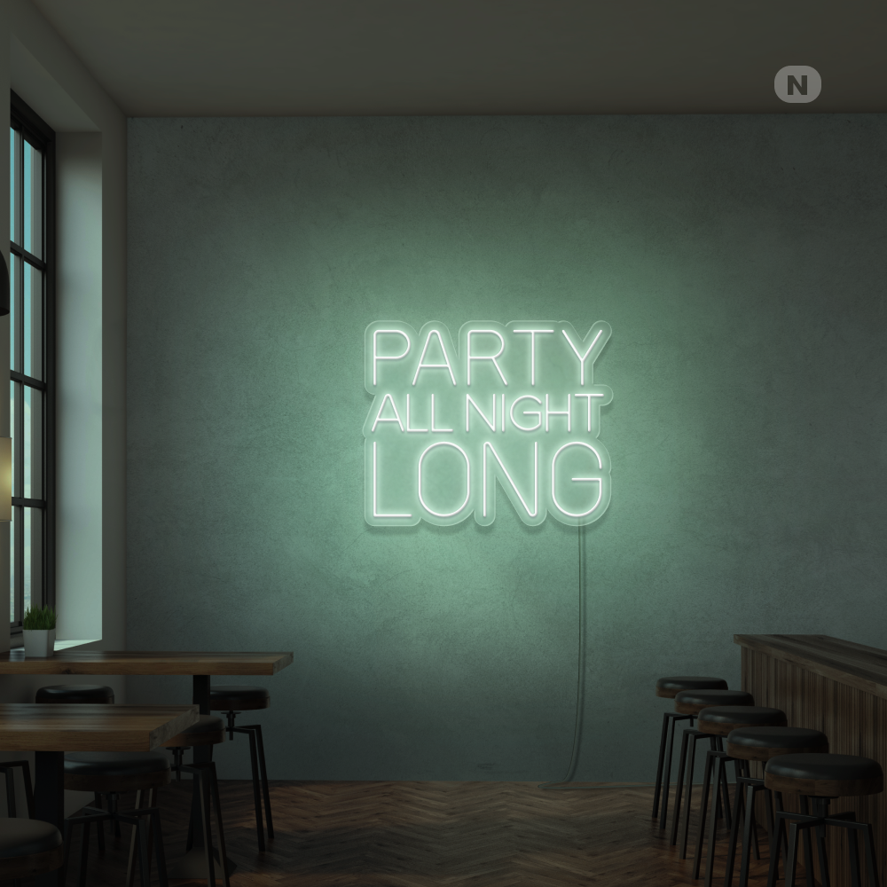 Neonskilt Party All Night Long