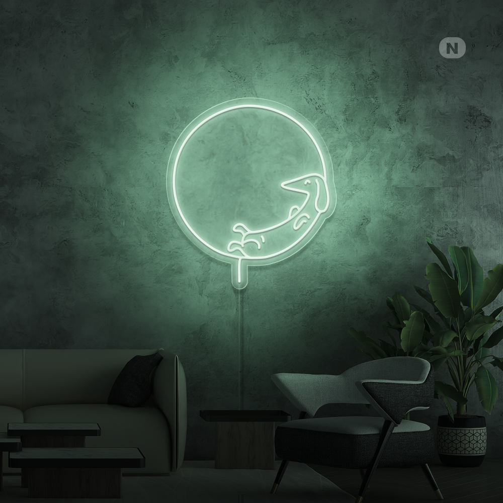 Neonskilt Sovende hund