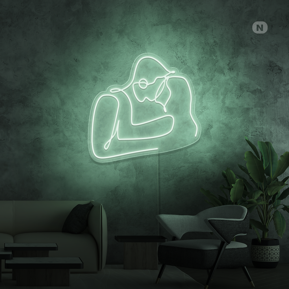 Neonskilt kjærlighetspar