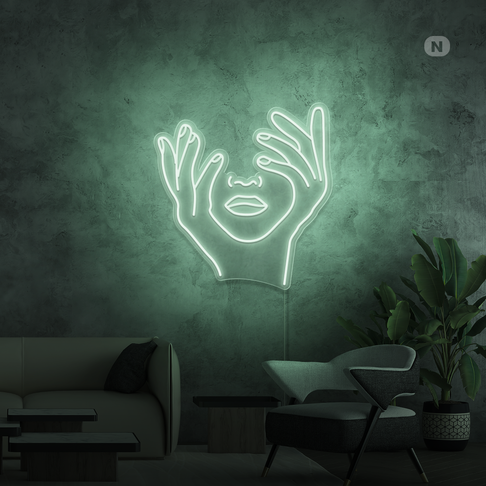 Neonskilt Kunstnerisk ansikt