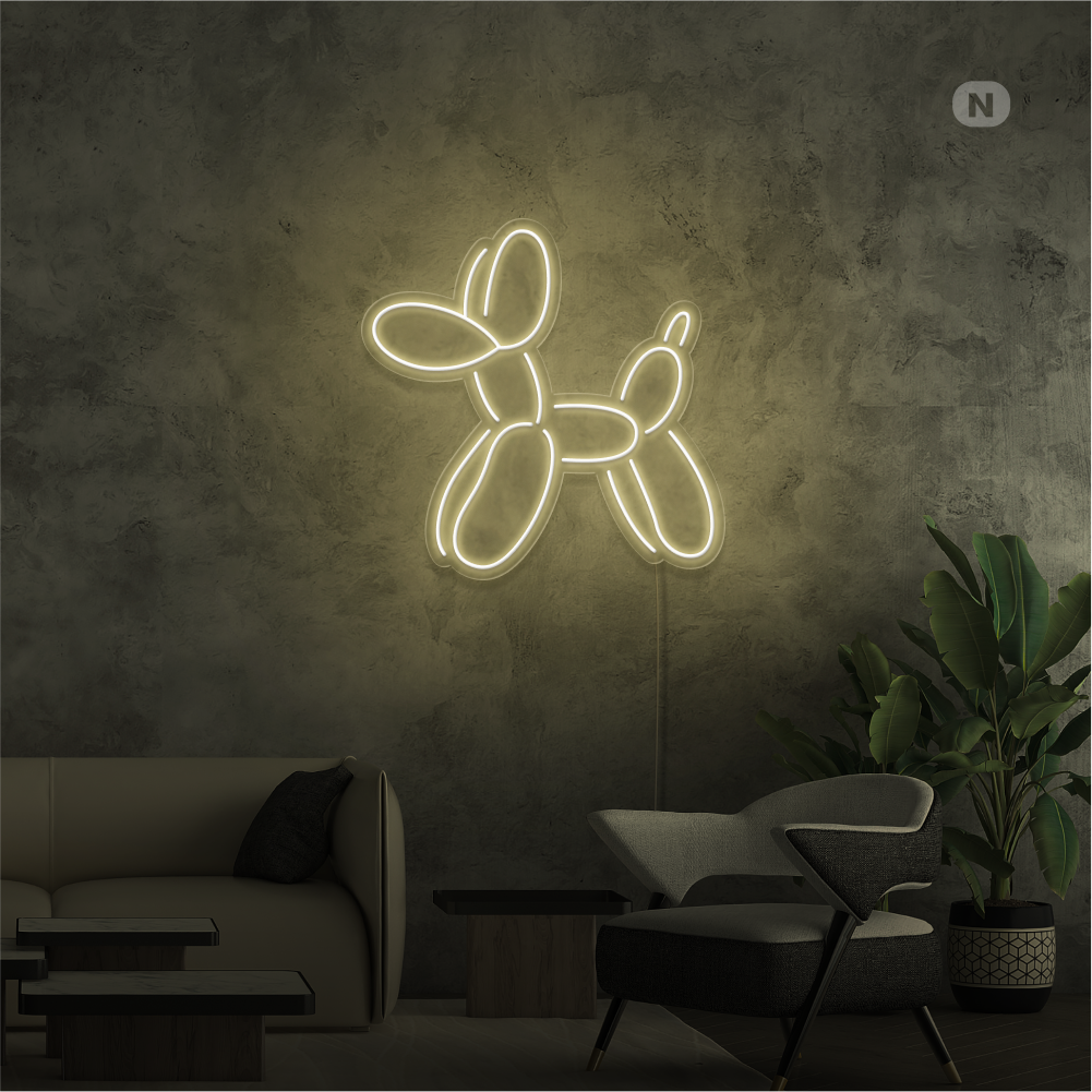 Neonskilt Ballonghund