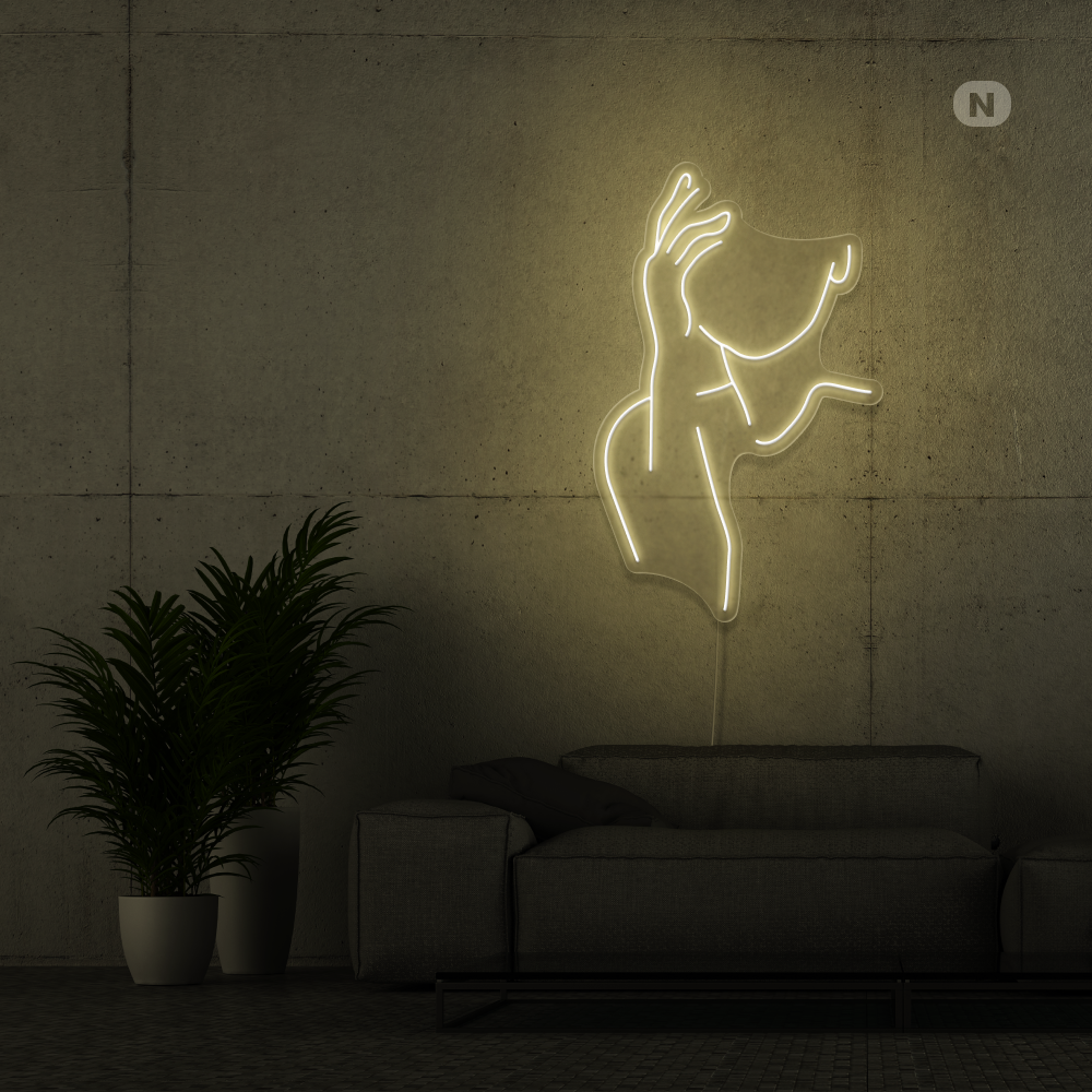 Neonskilt Forførende ansikt