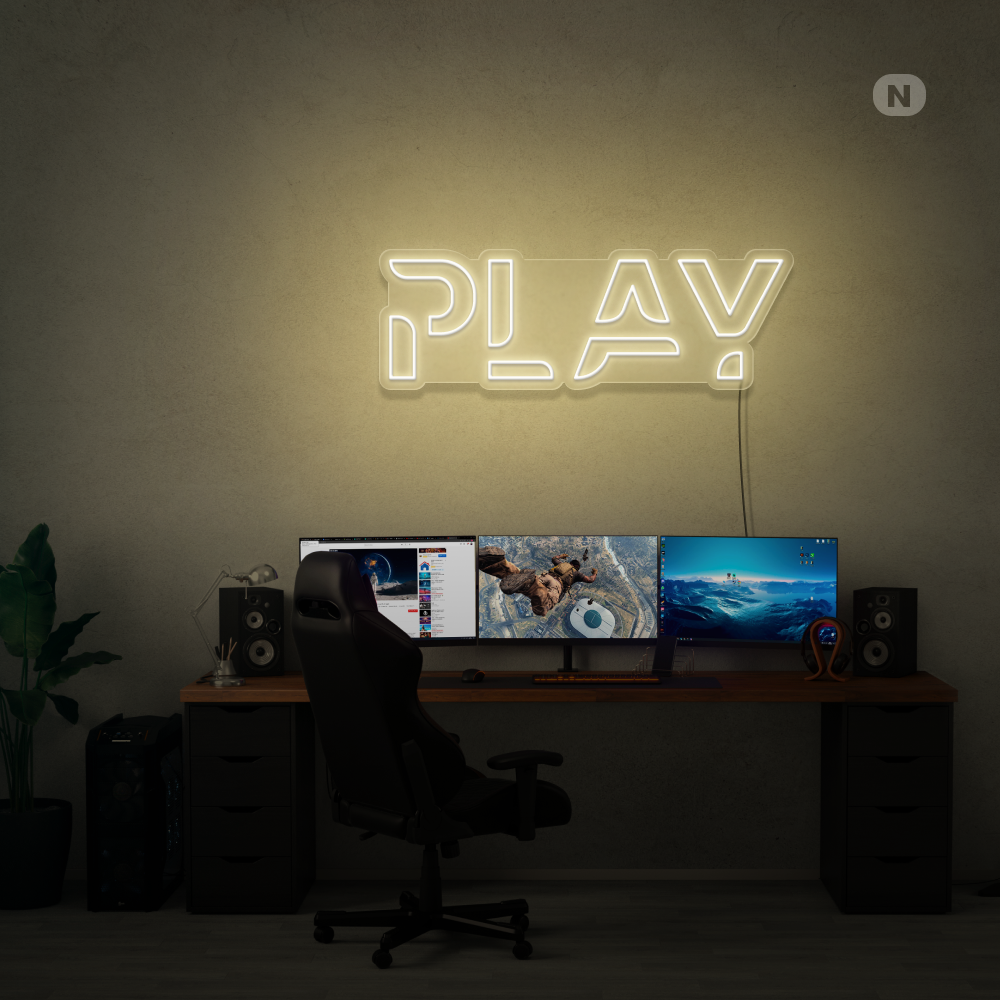 Neonskilt Play