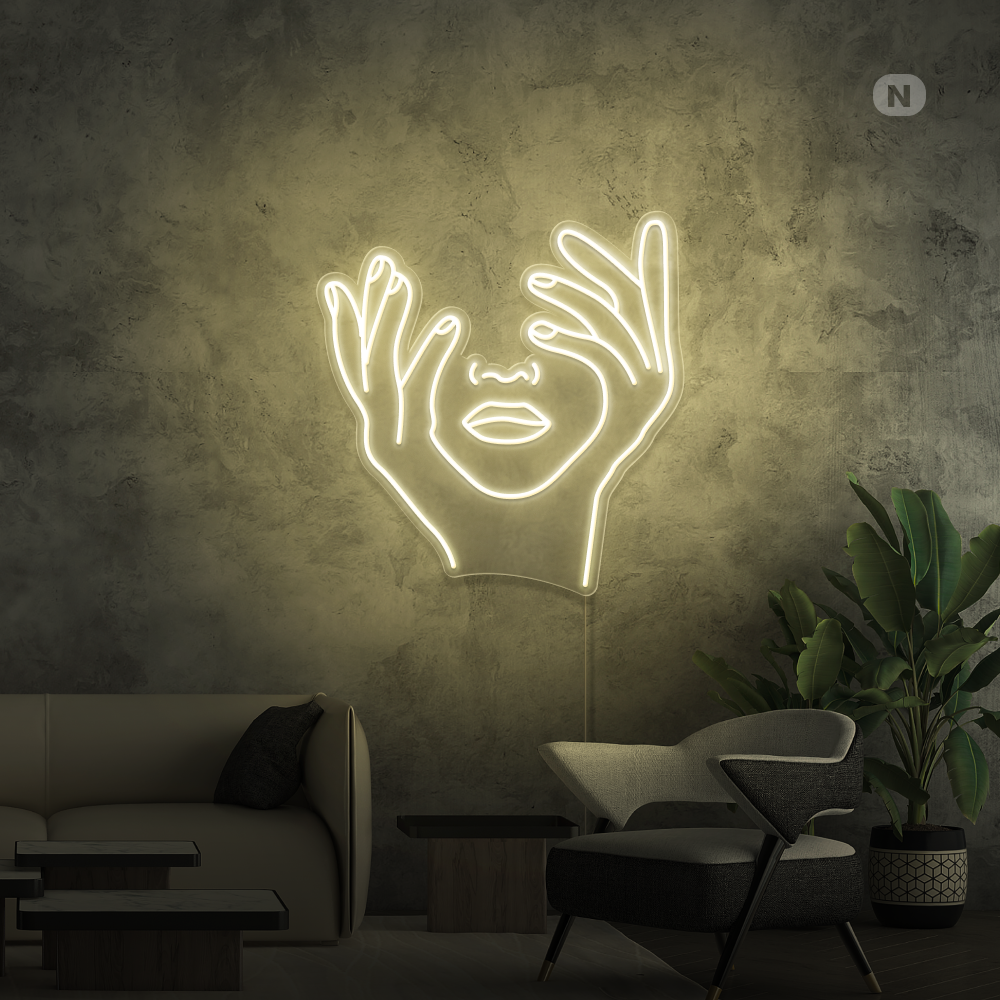 Neonskilt Kunstnerisk ansikt