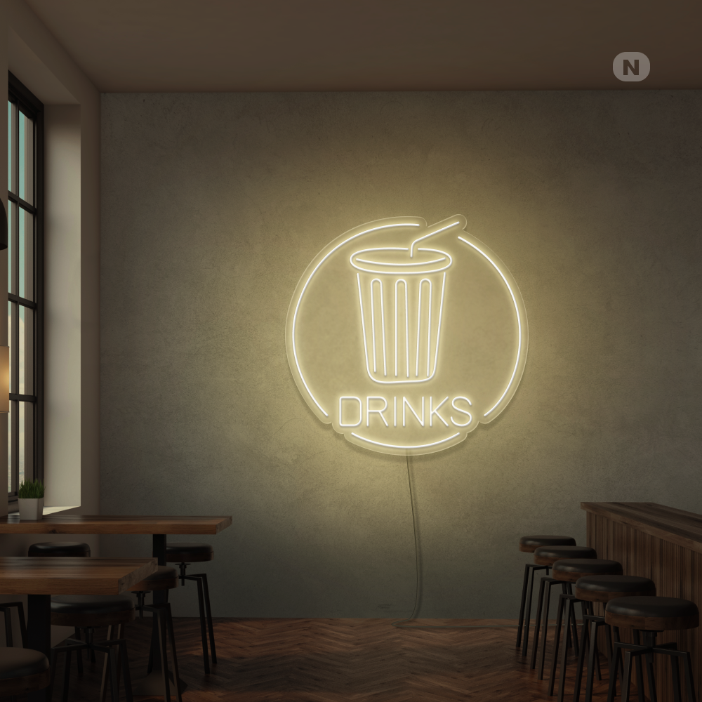 Neonskilt Drikkevarer