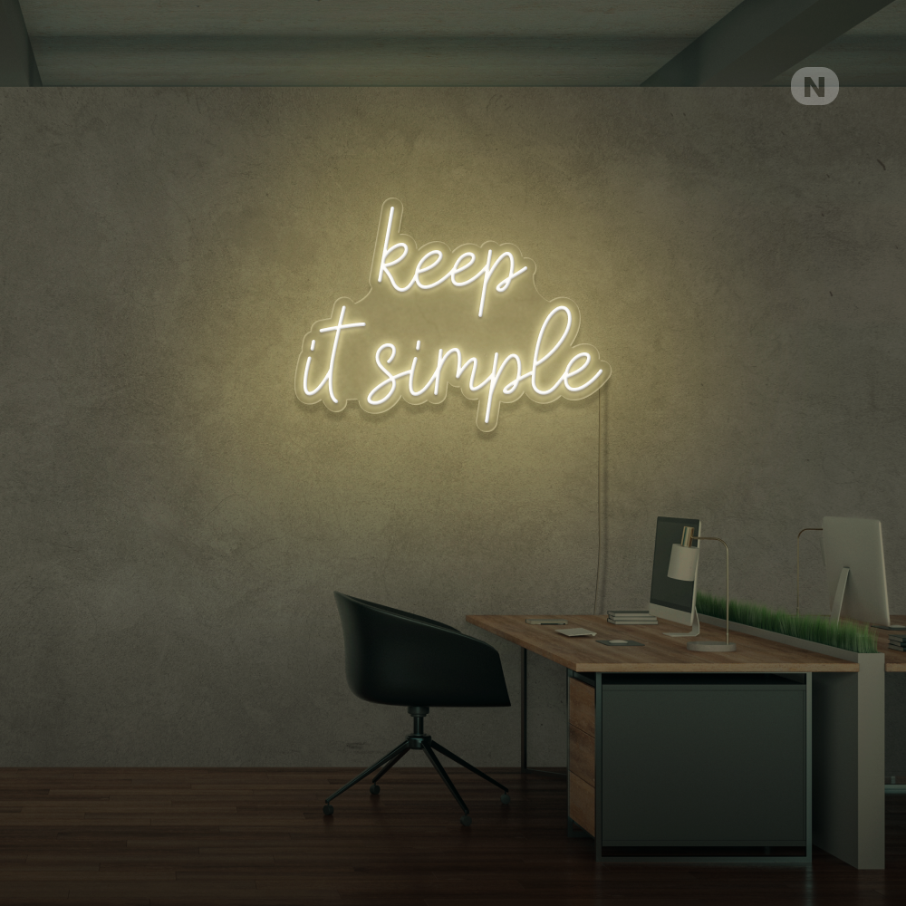 Neonskilt keep it simple