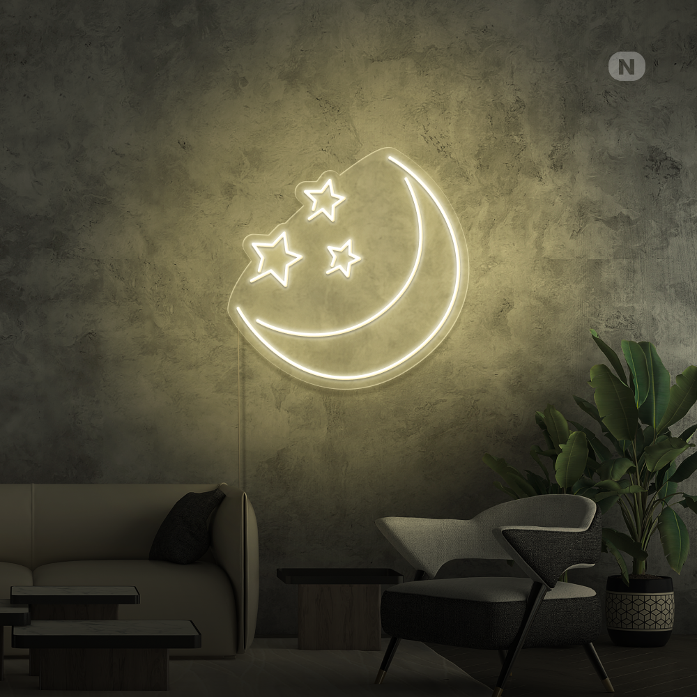 Neonskilt Måne