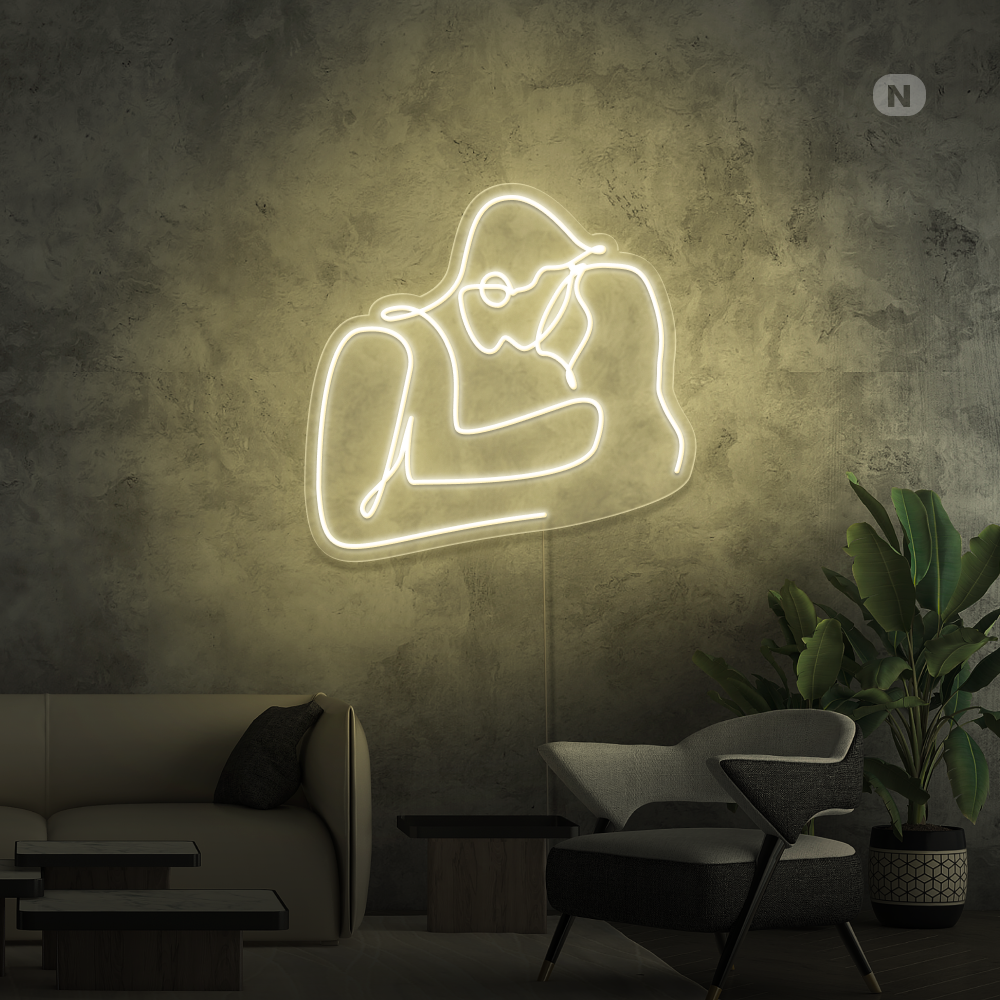 Neonskilt kjærlighetspar