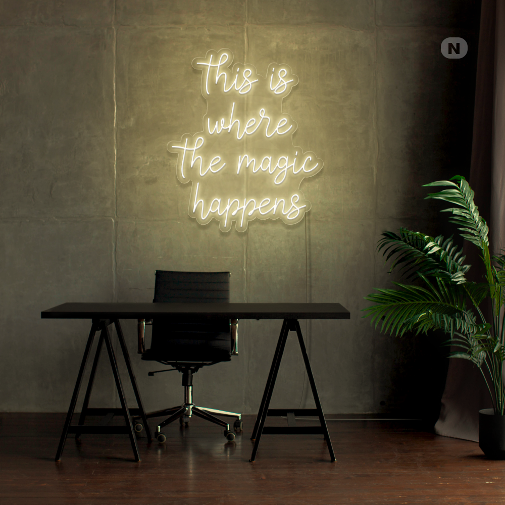 Neonskilt This is where the magic happens