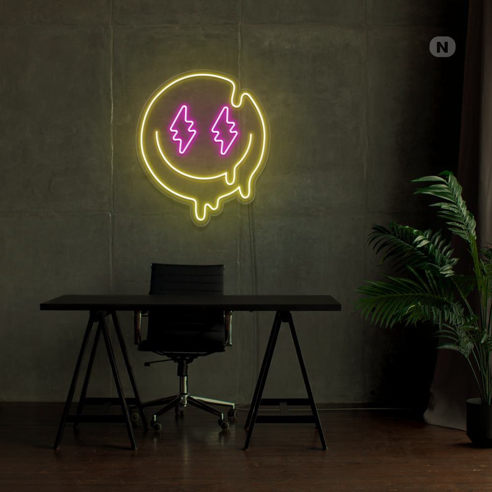 Neonskilt Smilende