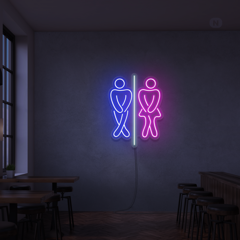 Neonskilt Toalett