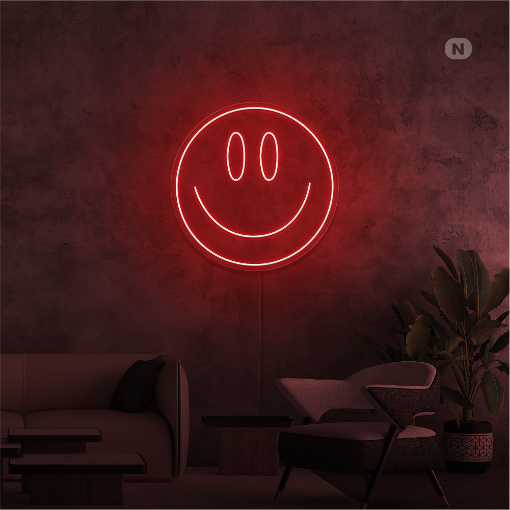 Neonskilt Smilende ansikt