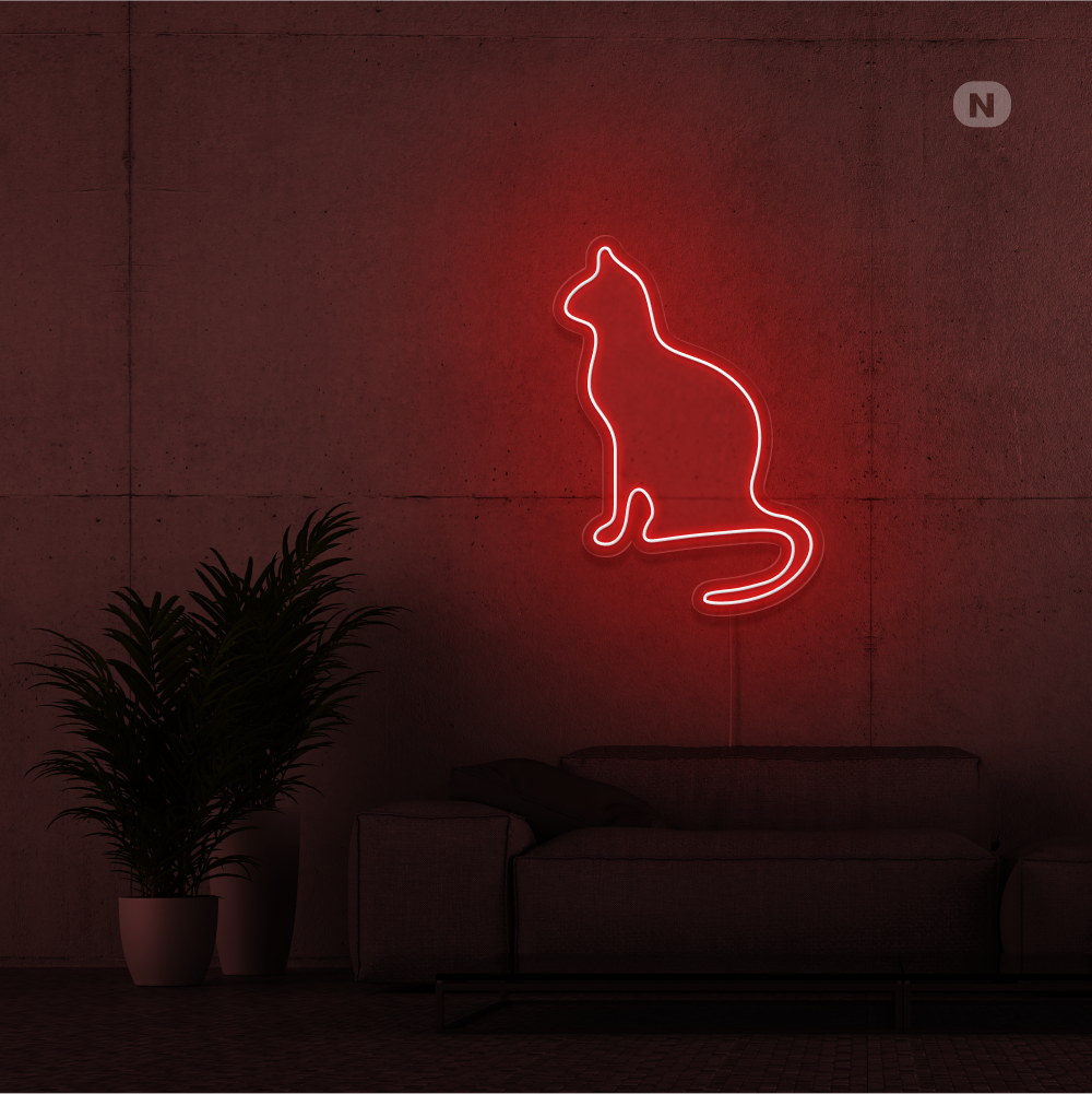 Neonskilt Katt