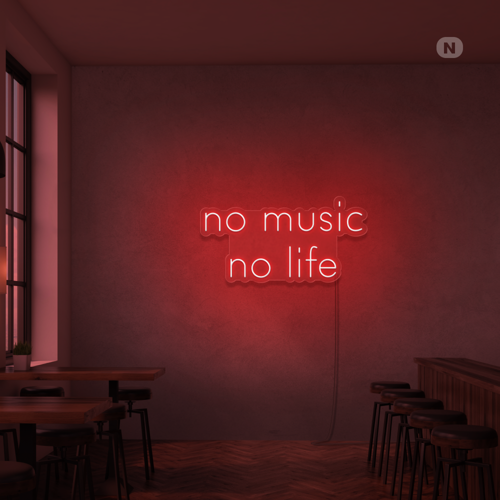 Neonskilt No Music No Life