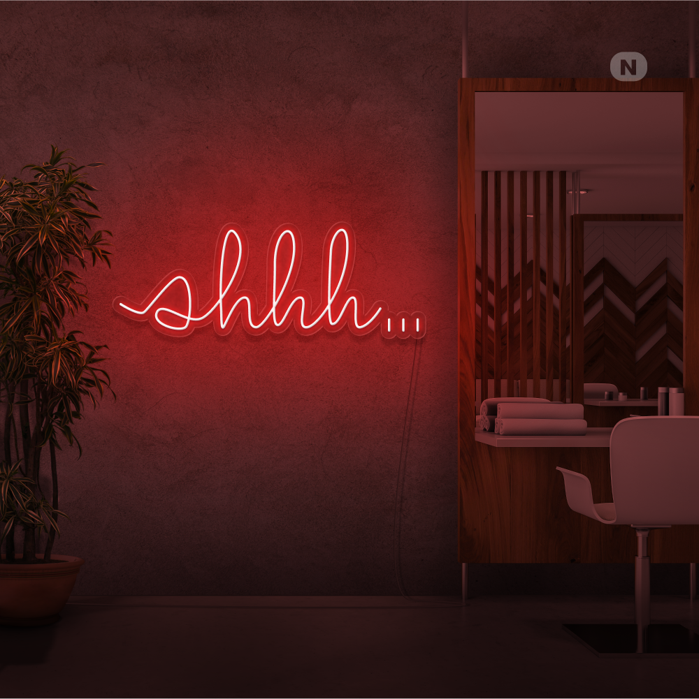 Neonskilt Shhh