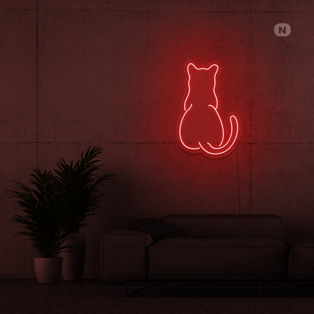 Neonskilt Katt