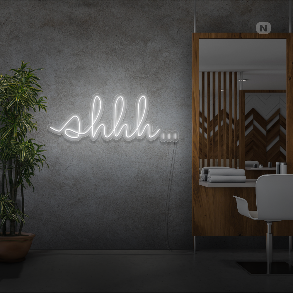 Neonskilt Shhh