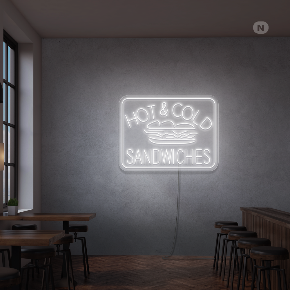 Neonskilt Hot & Cold Sandwiches