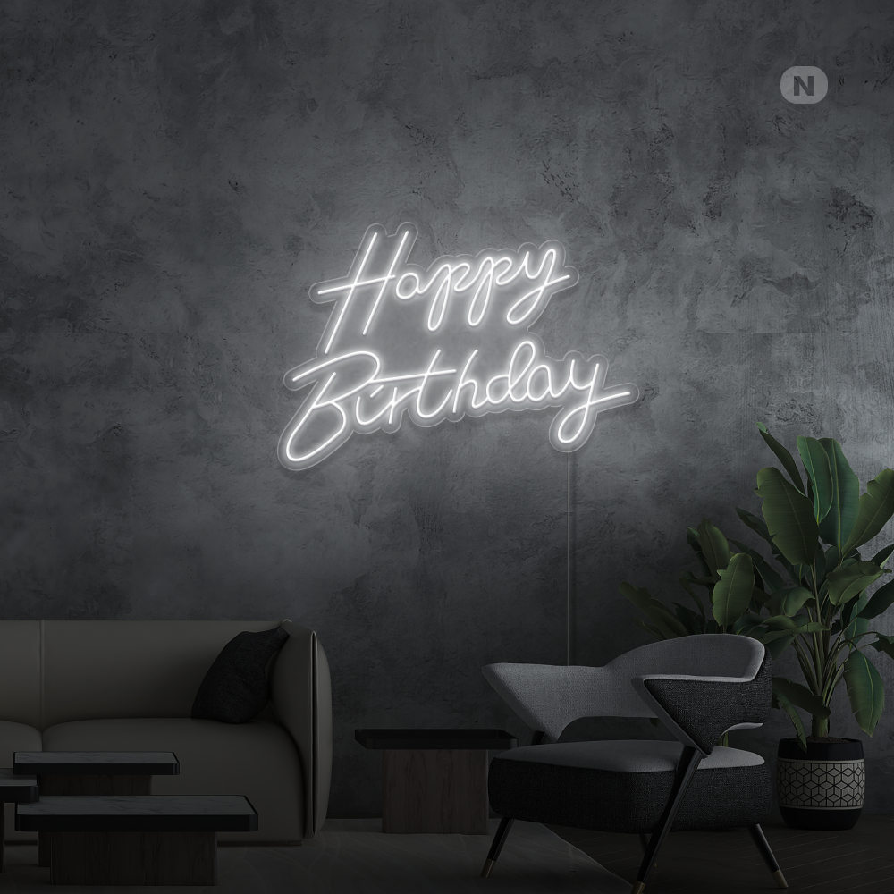 Neonskilt Happy Birthday