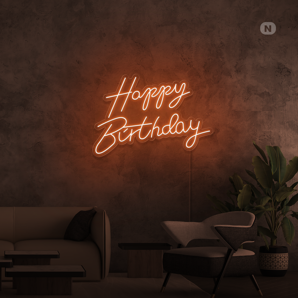 Neonskilt Happy Birthday