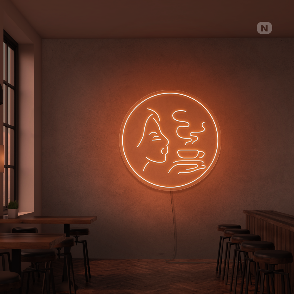 Neonskilt Kaffesmak