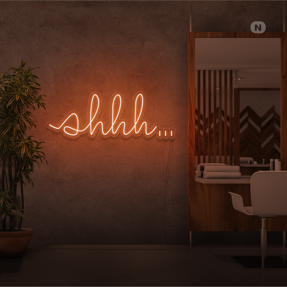 Neonskilt Shhh