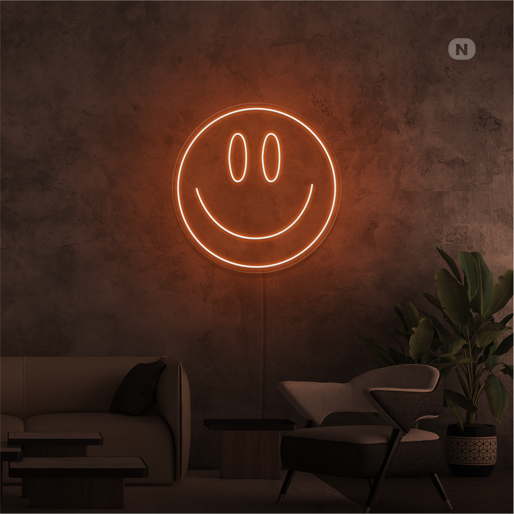 Neonskilt Smilende ansikt