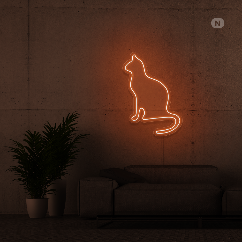 Neonskilt Katt