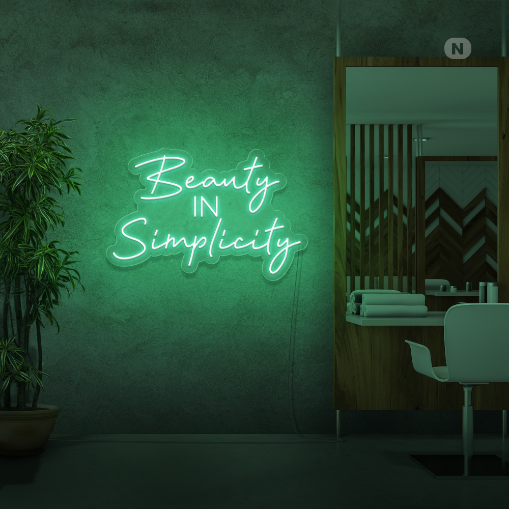 Neonskilt Beauty in Simplicity