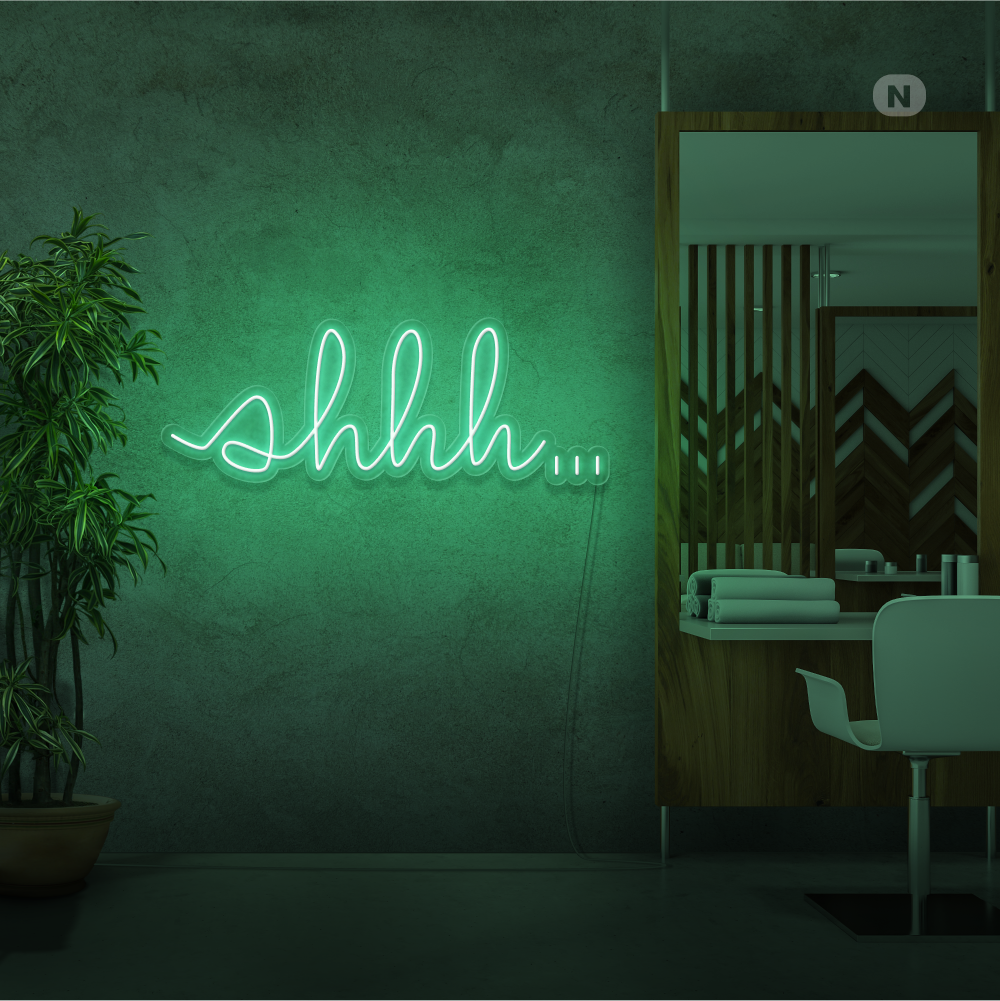 Neonskilt Shhh