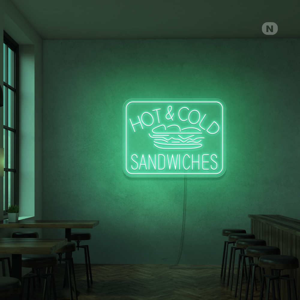 Neonskilt Hot & Cold Sandwiches