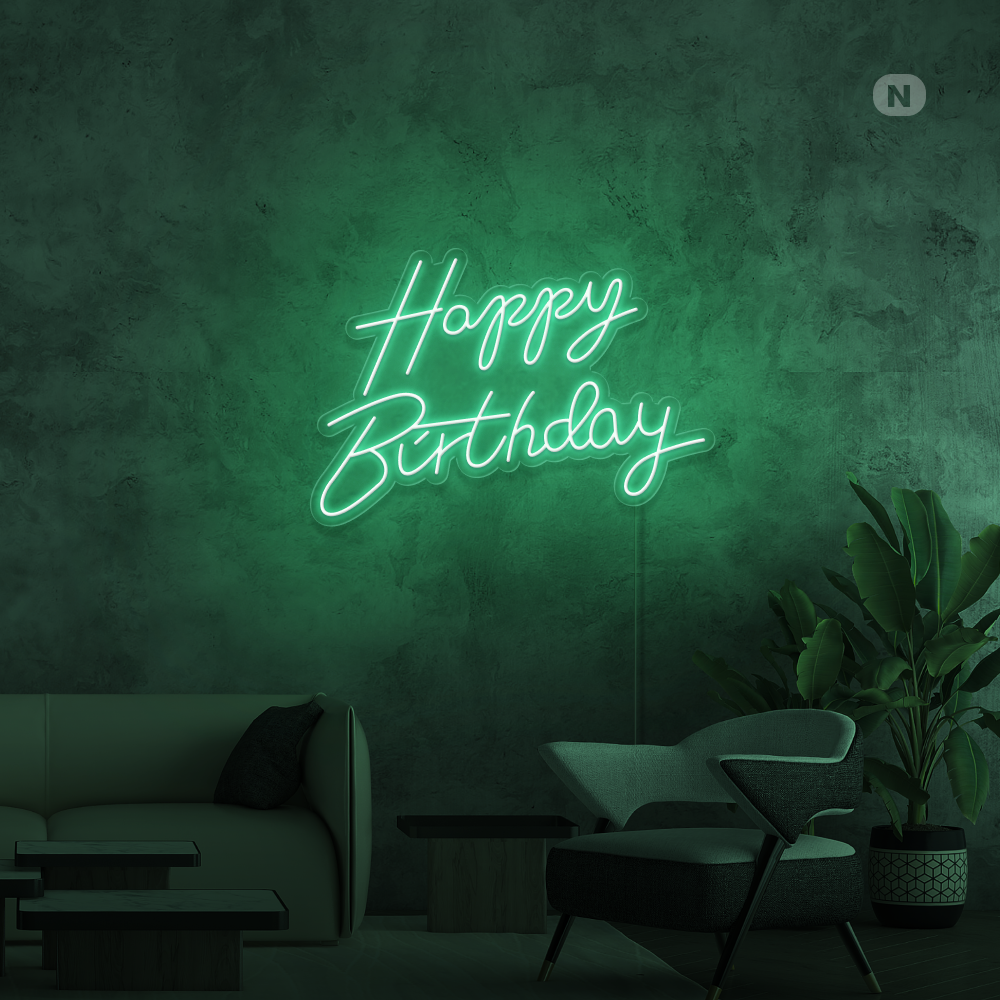 Neonskilt Happy Birthday