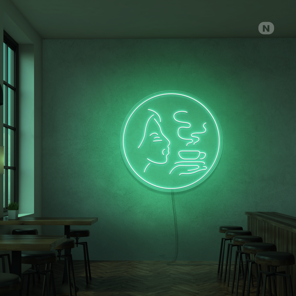 Neonskilt Kaffesmak
