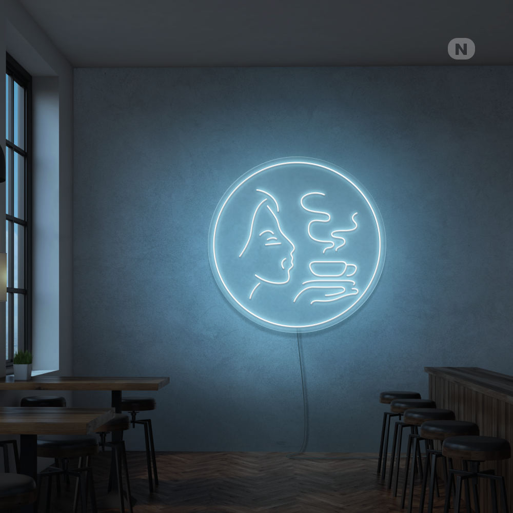 Neonskilt Kaffesmak