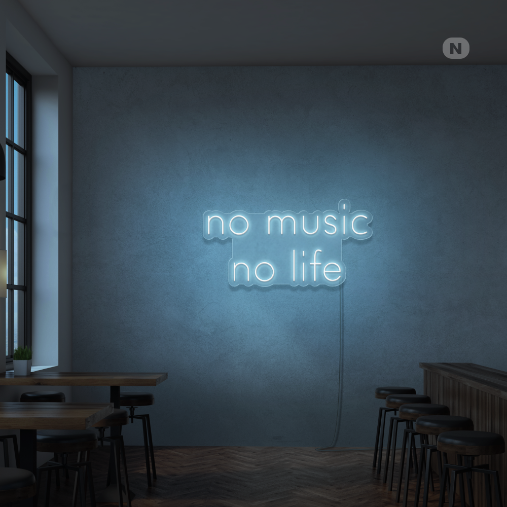Neonskilt No Music No Life