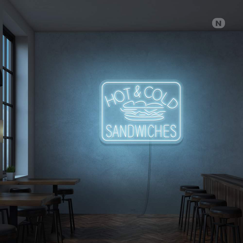 Neonskilt Hot & Cold Sandwiches