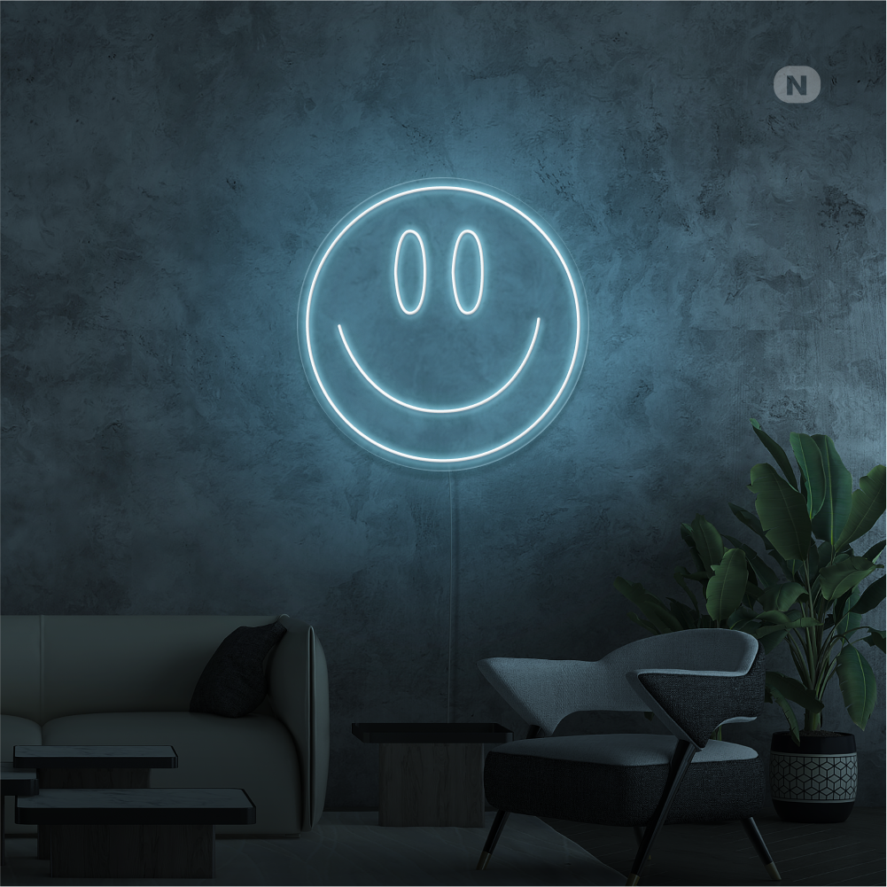Neonskilt Smilende ansikt