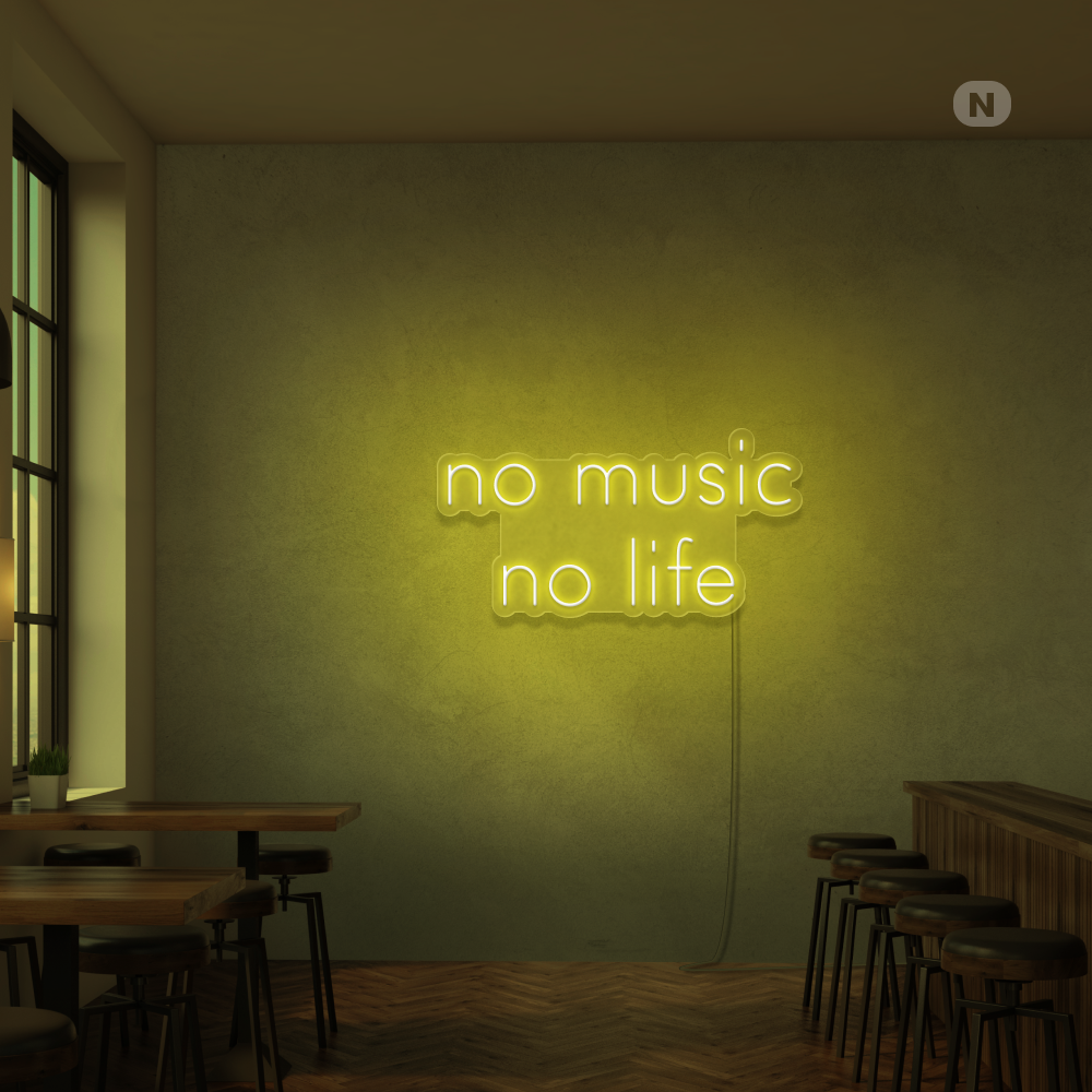 Neonskilt No Music No Life