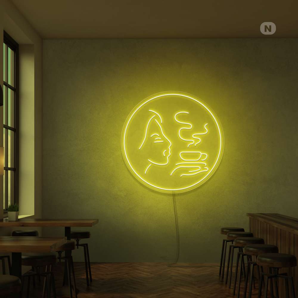 Neonskilt Kaffesmak