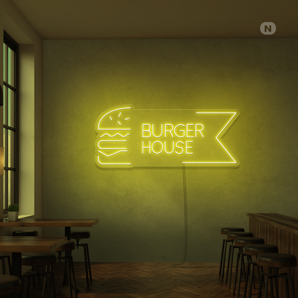 Neonskilt Burger House