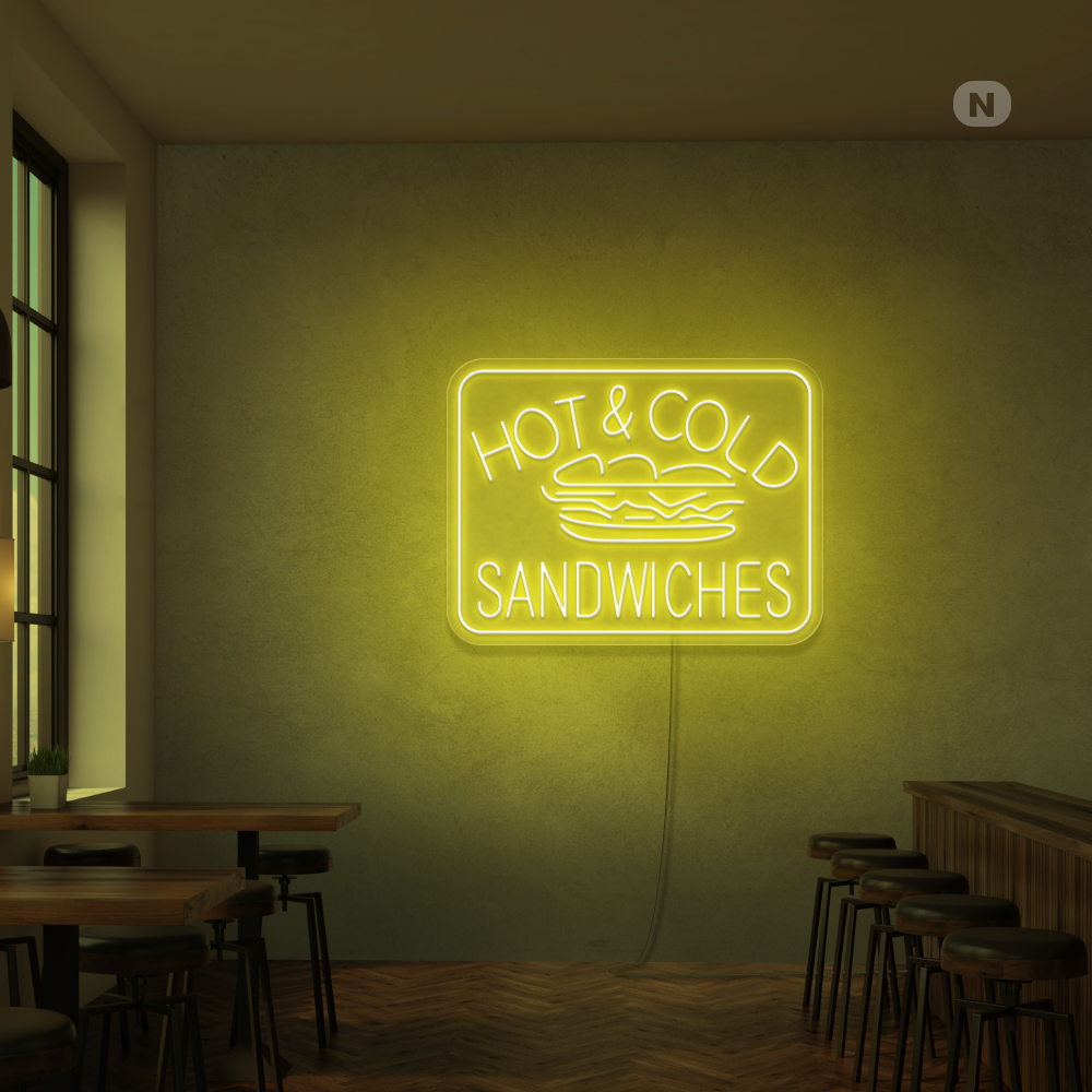 Neonskilt Hot & Cold Sandwiches