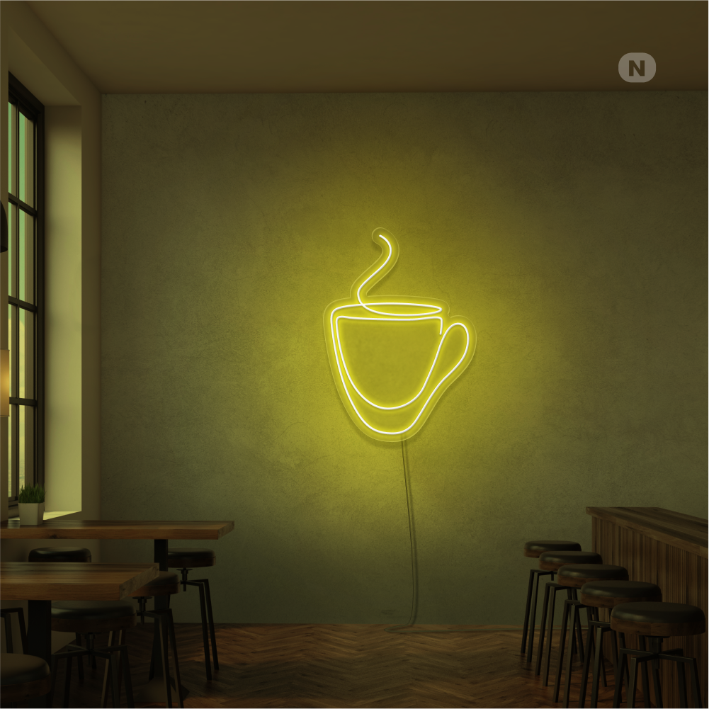 Neonskilt Kaffekrus