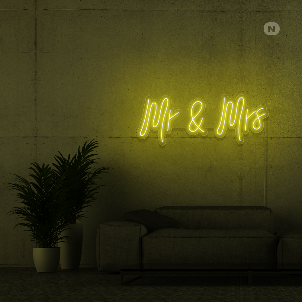 Neonskilt Mr & Mrs