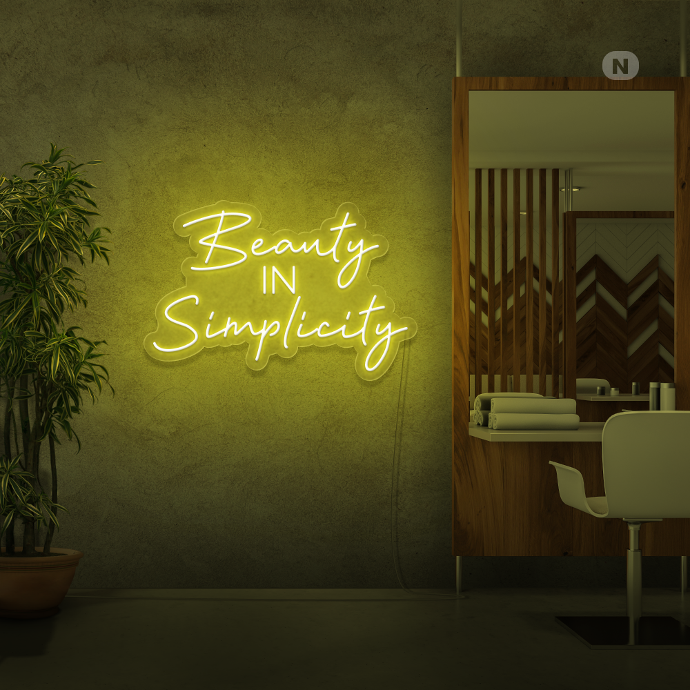 Neonskilt Beauty in Simplicity